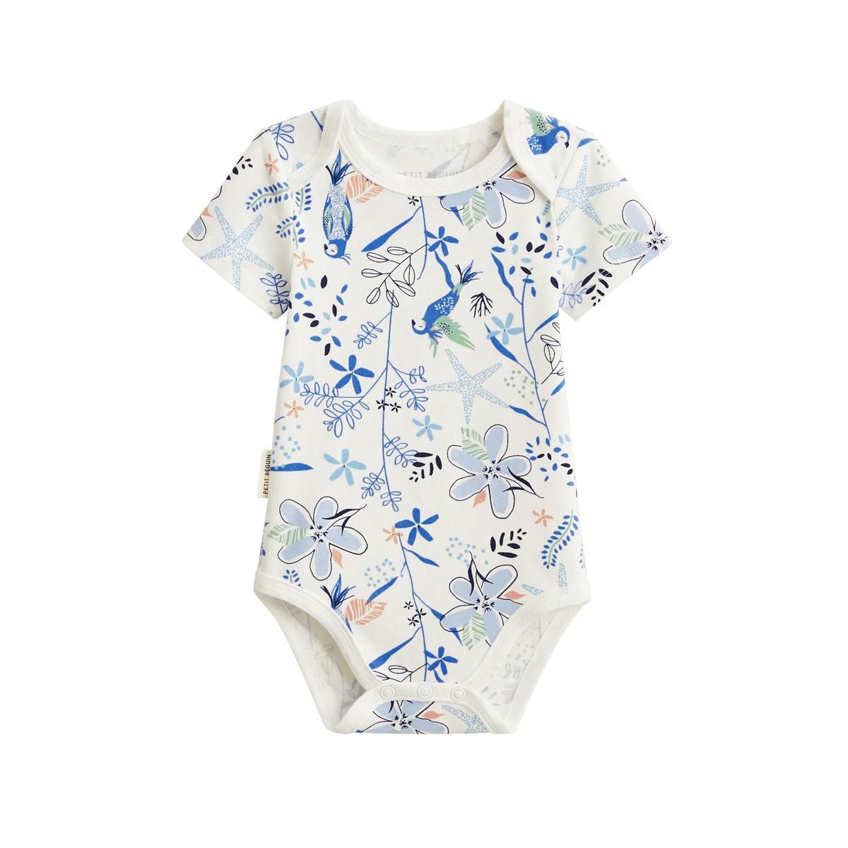 Petit Béguin Lot de 2 bodies bébé manches courtes Océan d'amour