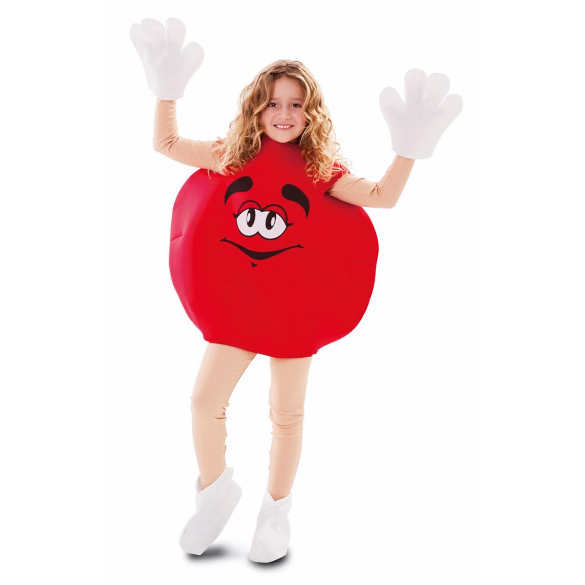 EURO CARNAVALES Déguisement Bonbon Rouge - Enfant - 7/9 ans (122 à 134 cm)