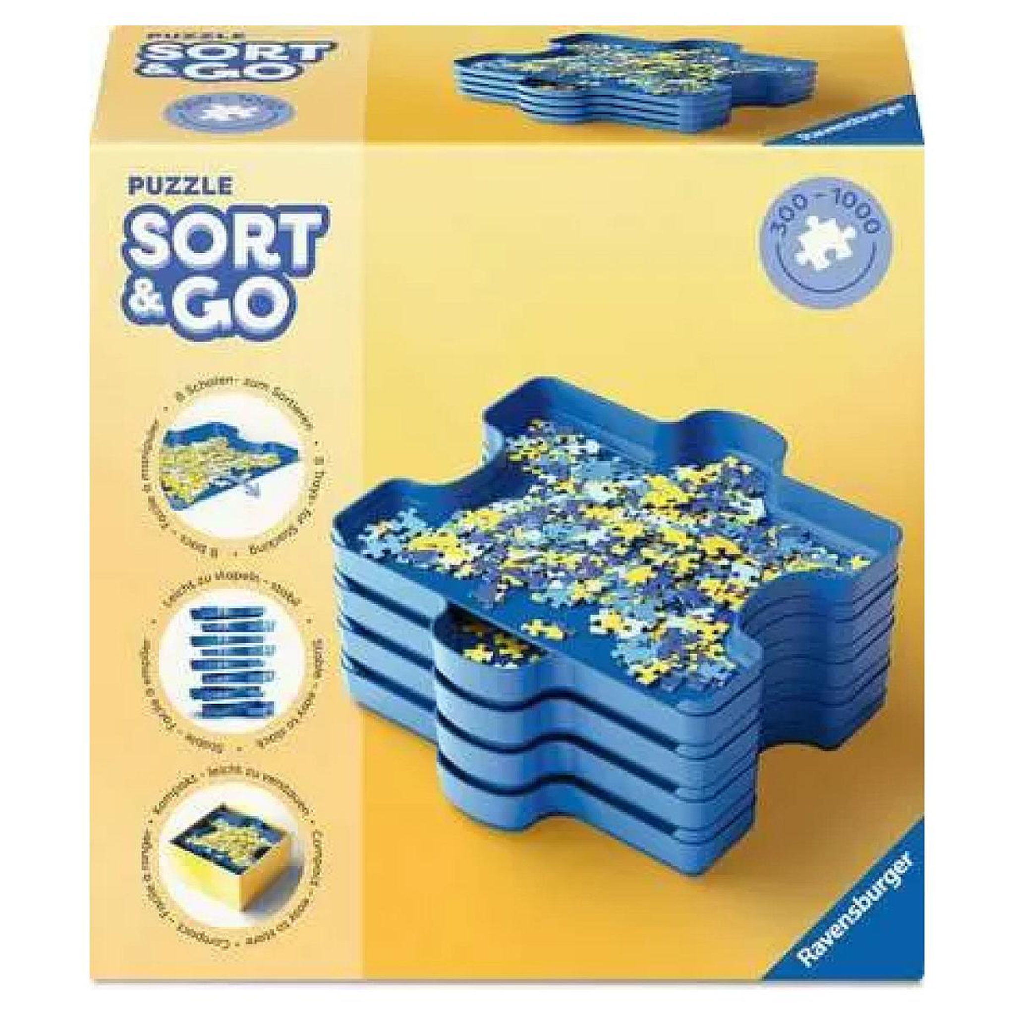 RAVENSBURGER Trieur de pièces de Puzzle - Empilable - Puzzles de 300 à 1000 pièces