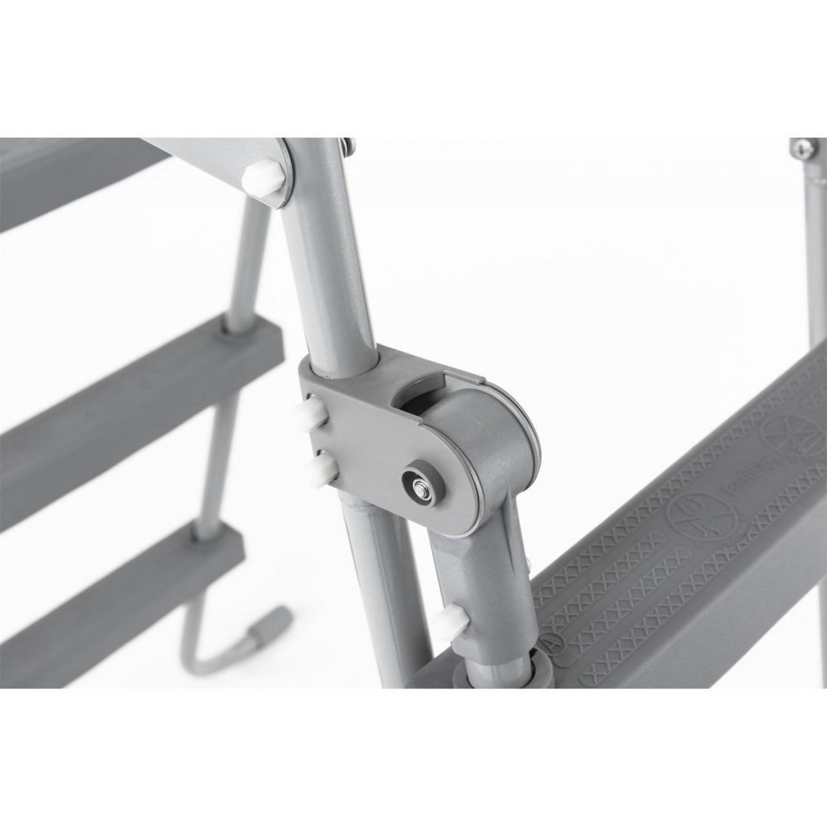 BESTWAY Echelle piscine hors sol Bestway Echelle de sÉcuritÉ 3 marches Gris clair 71414