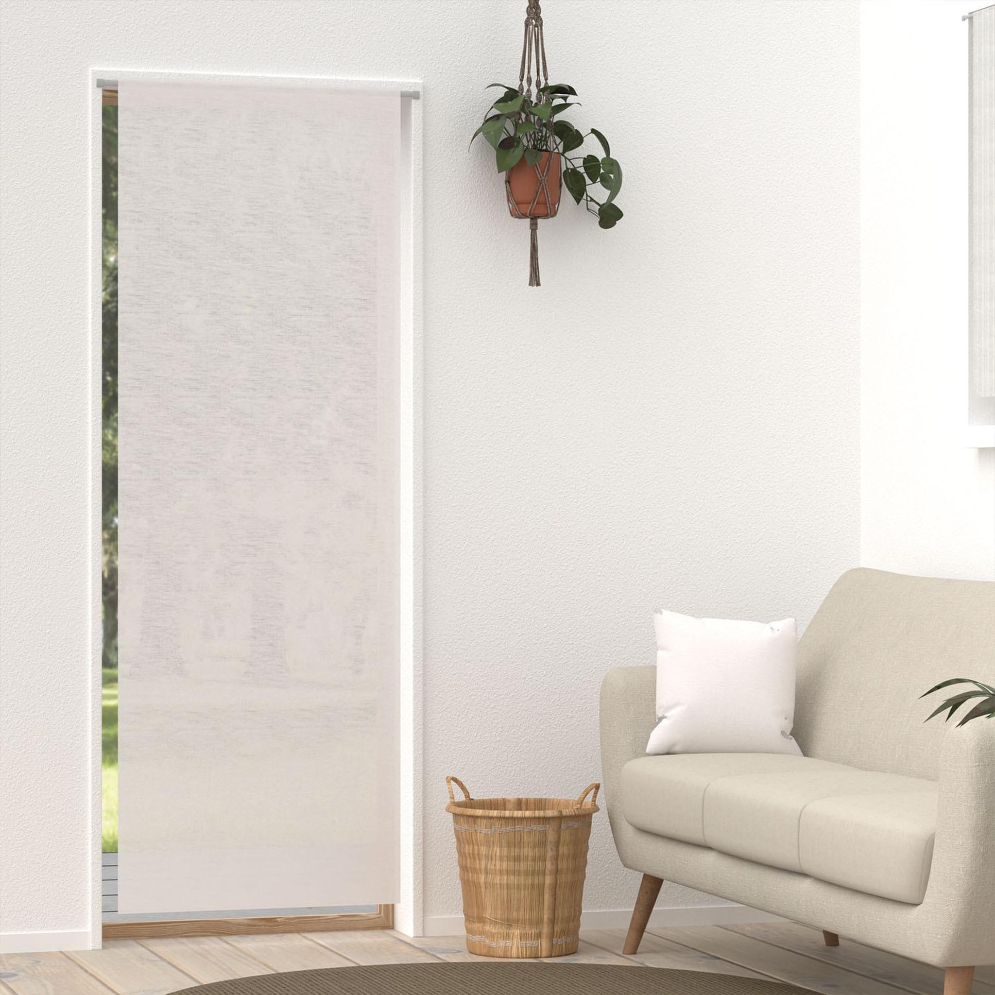 Voir la diapositive 1 : SOLEIL D'OCRE Voilage lin pour porte fenêtre LINEN, par Soleil d'Ocre