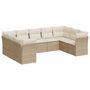 Voir la diapositive 2 : VIDAXL Salon de jardin avec coussins 9 pcs beige resine tressee