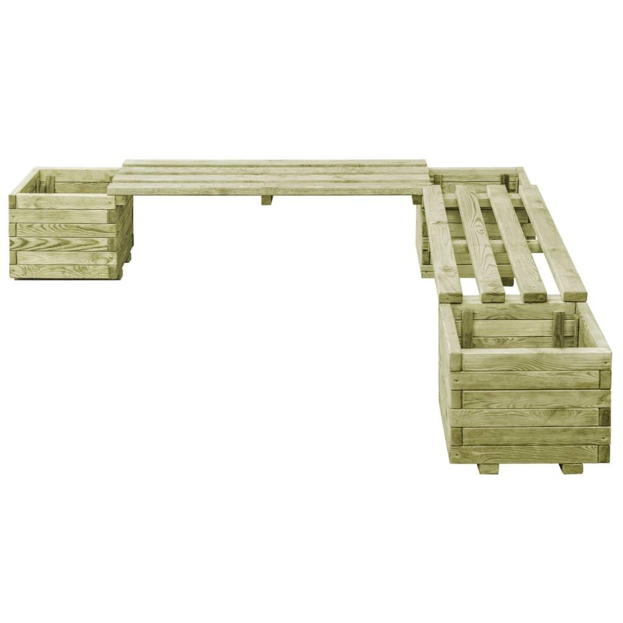 Voir la diapositive 3 : VIDAXL Banc de jardin a jardinieres Bois de pin impregne