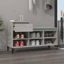 Voir la diapositive 3 : VIDAXL Armoire a chaussures Gris beton 102x36x60 cm Bois d'ingenierie