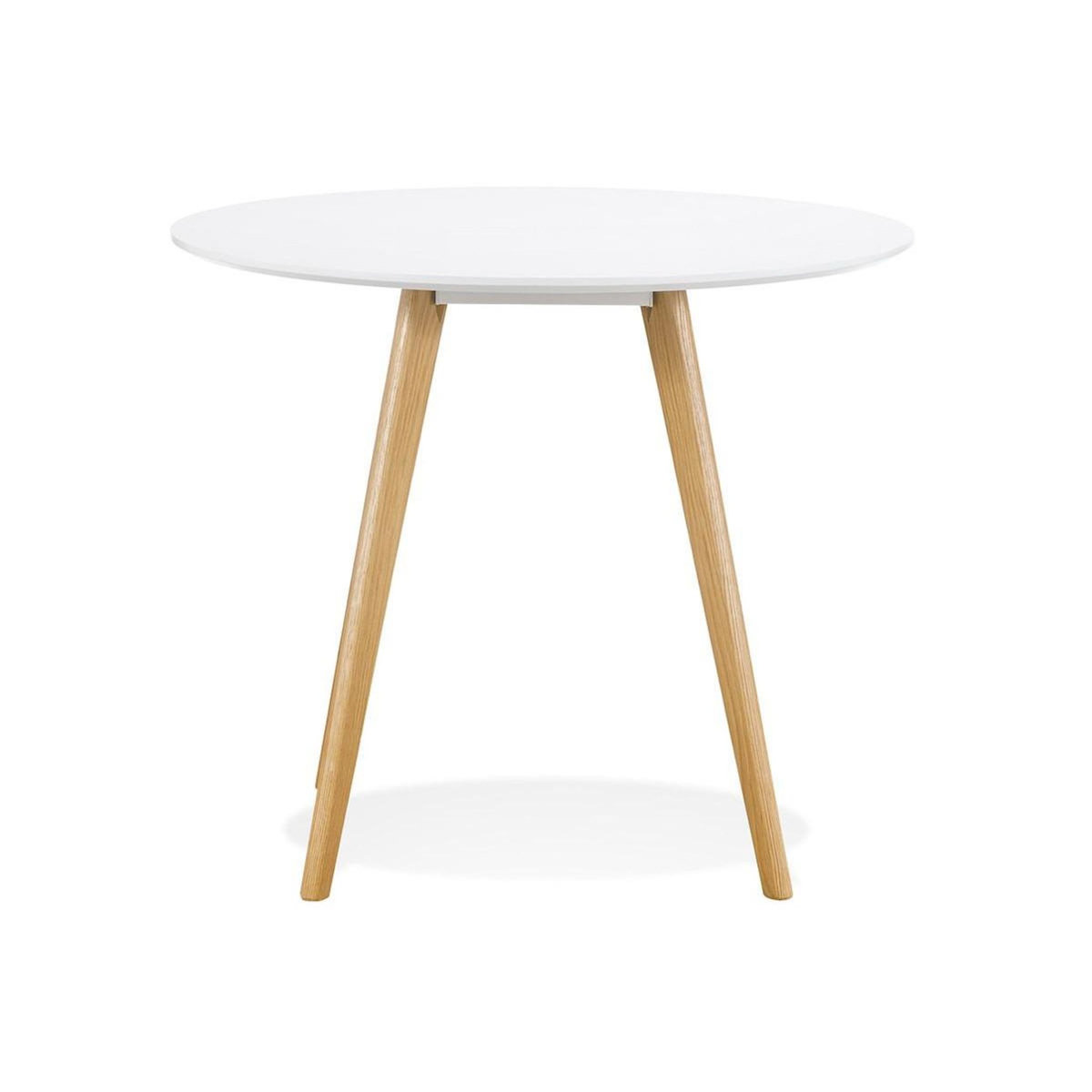 Paris Prix Table de Repas Scandinave  Pacio  90cm Blanc