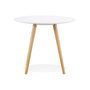 Voir la diapositive 2 : Paris Prix Table de Repas Scandinave  Pacio  90cm Blanc