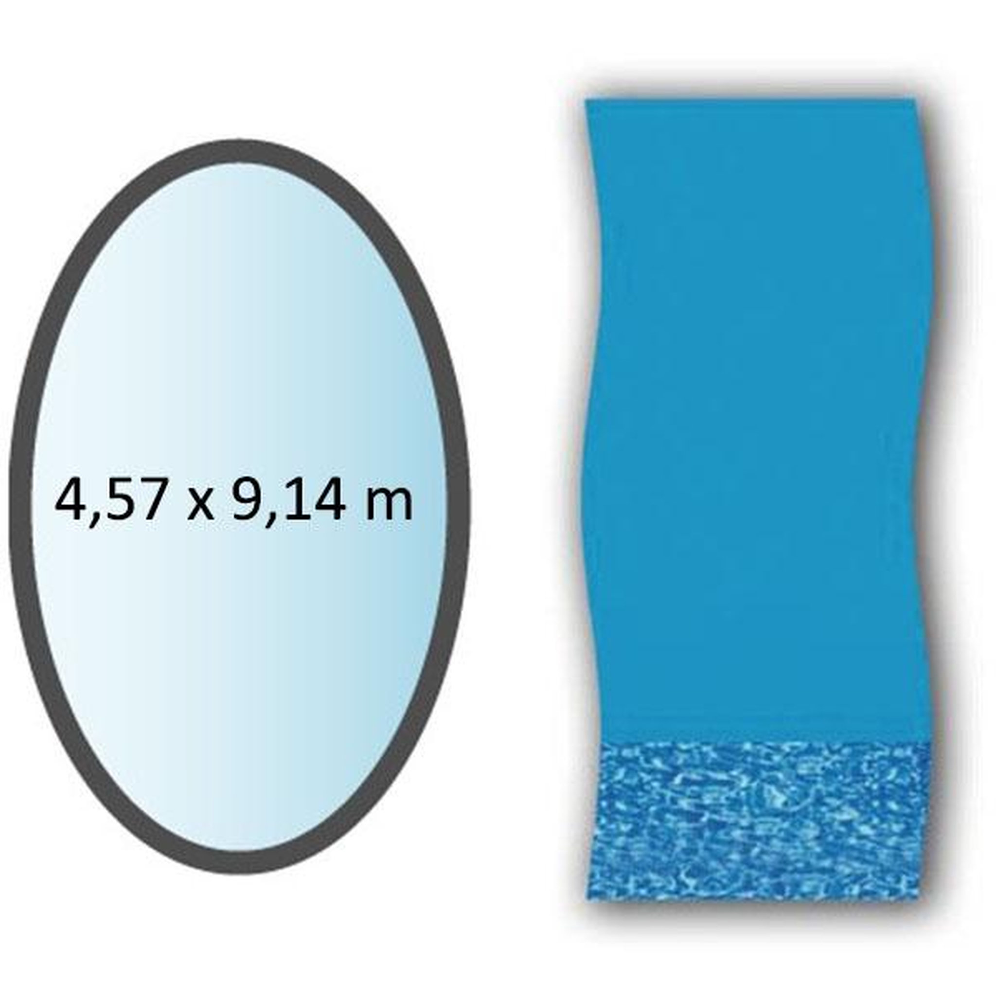 Swimline Liner swirl forme ovale 4,57x9,14m pour piscine hors sol - LI1530SB