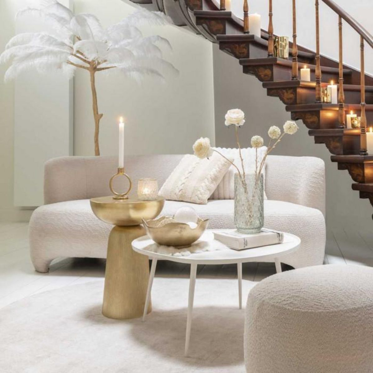 Paris Prix Coussin Déco Tricoté  Twist  45x45cm Beige