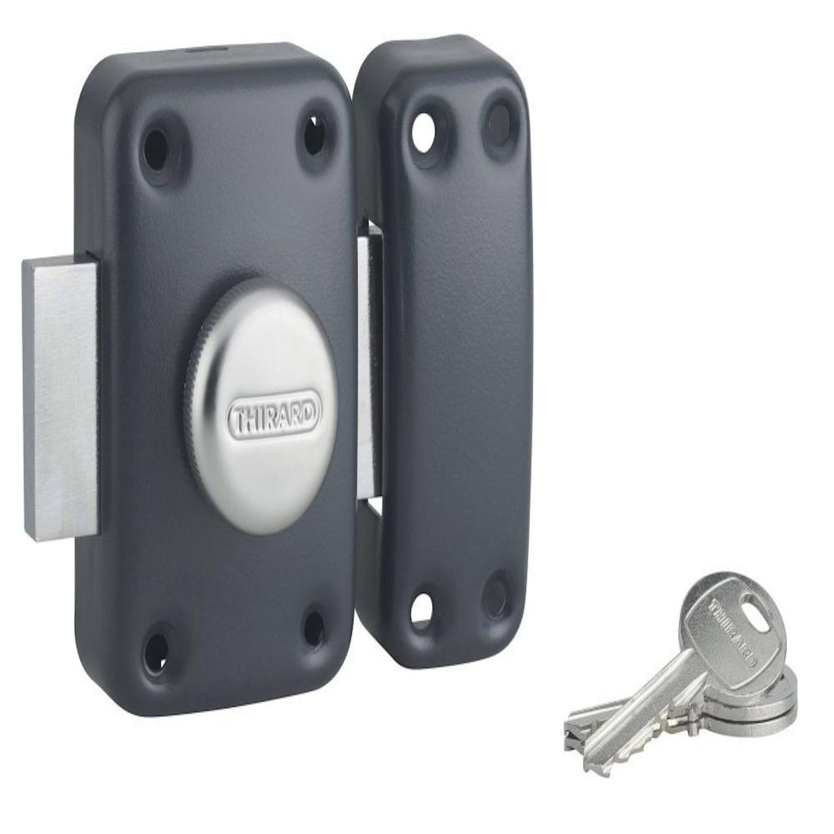 THIRARD Verrou de sécurité apache bout/cylindre 45 mm anthracite
