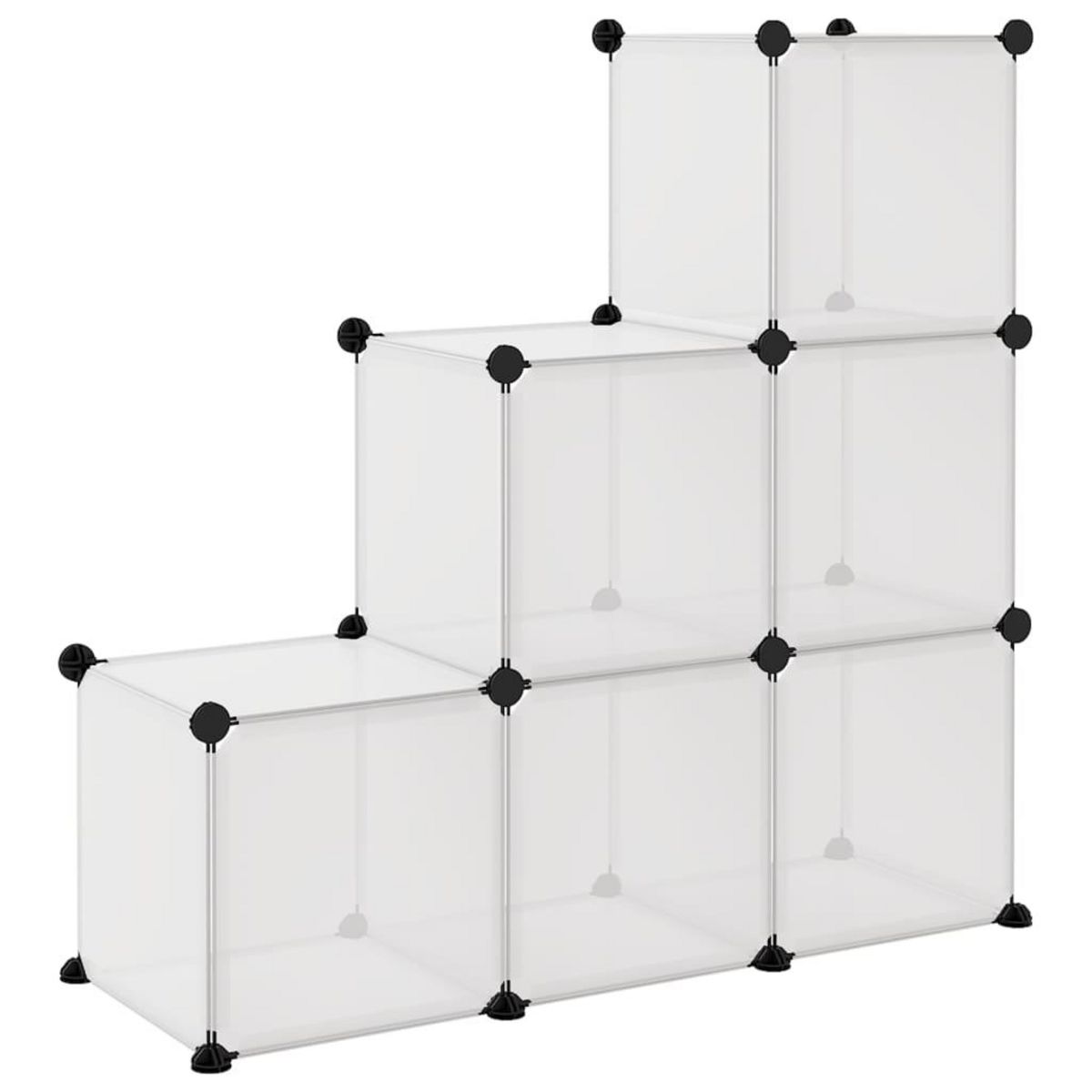 VIDAXL Cubes de rangement 6 pcs Transparent PP