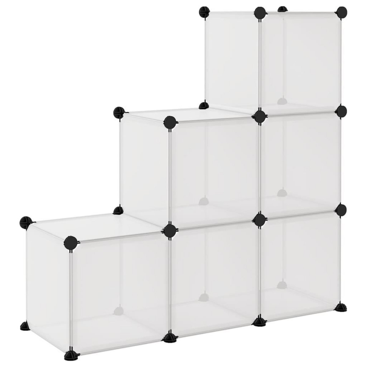 VIDAXL Cubes de rangement 6 pcs Transparent PP