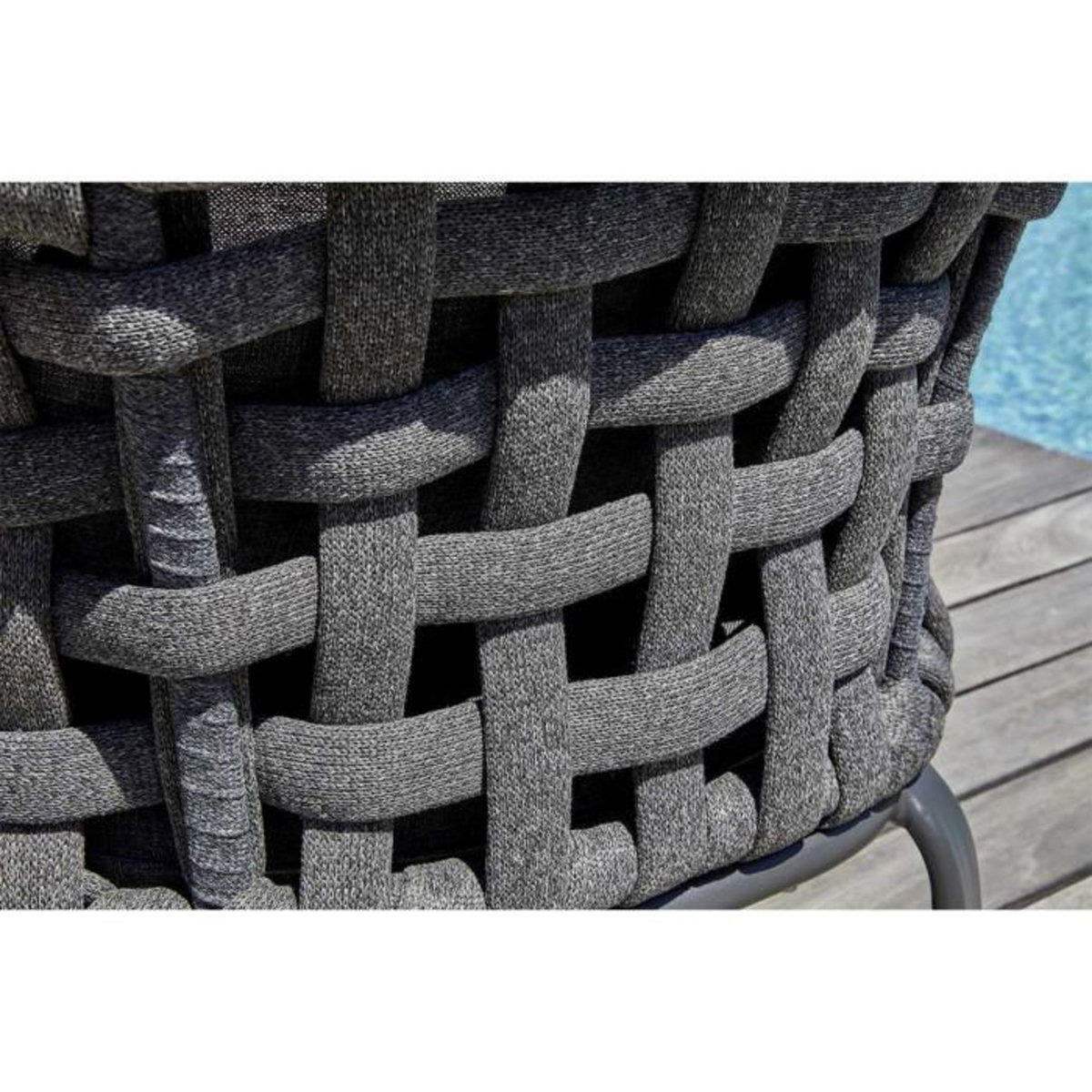 Paris Prix Salon de Jardin 4 Places  Camargue  137cm Gris Anthracite