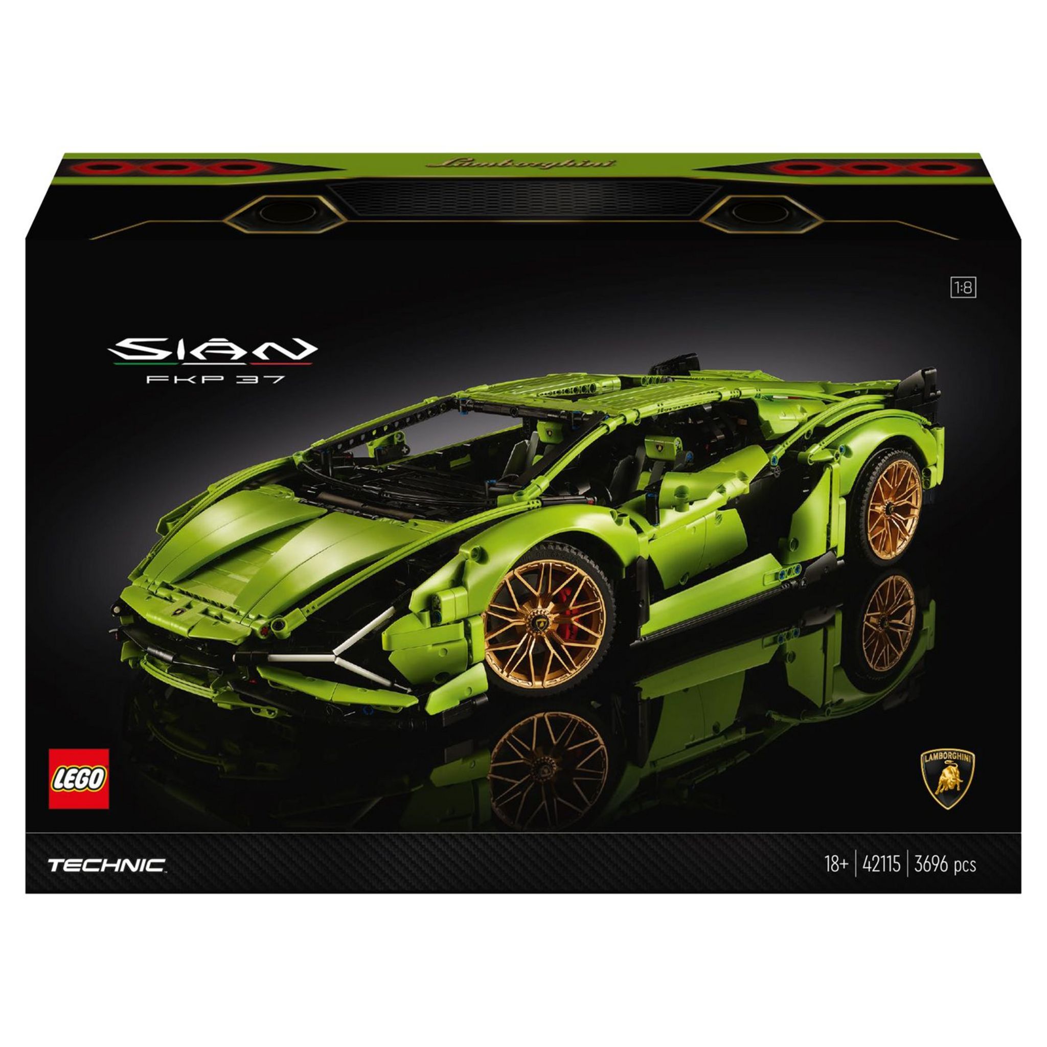 LEGO Technic 42115 Lamborghini Sián FKP 37, Modèle Réduit à Construire de Voiture de Sport, Maquette à Construire Pour Adultes