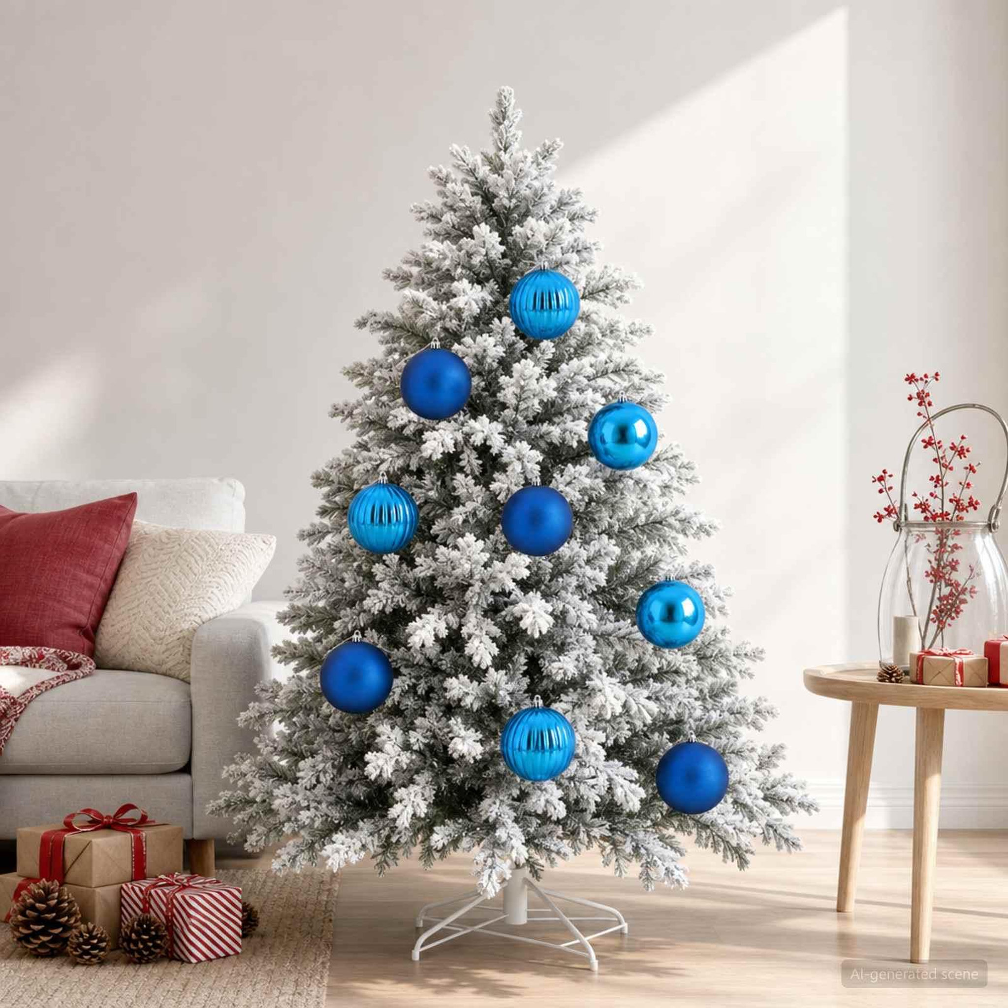 Voir la diapositive 2 : VIDAXL Ensemble de boules de Noël XL 9 pc Bleu Diam. 15 cm Plastique