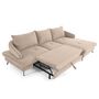 Voir la diapositive 2 : LISA DESIGN Ninon - canapé d'angle droit 4 places convertible avec coffre en tissu texturé