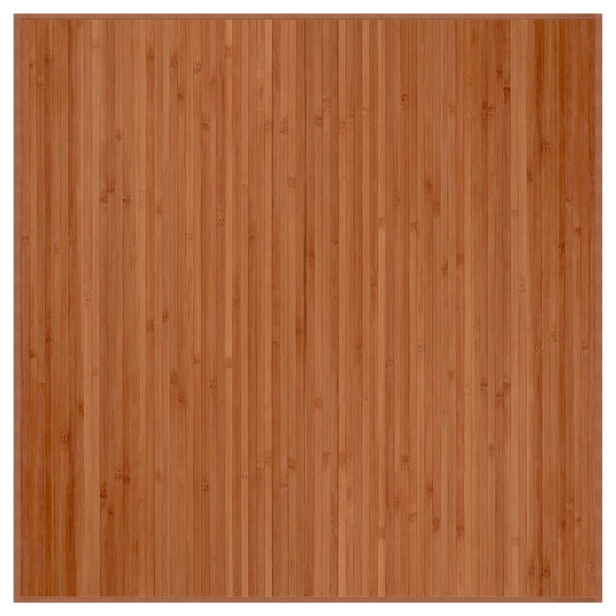 Voir la diapositive 2 : VIDAXL Tapis carre marron 100x100 cm bambou