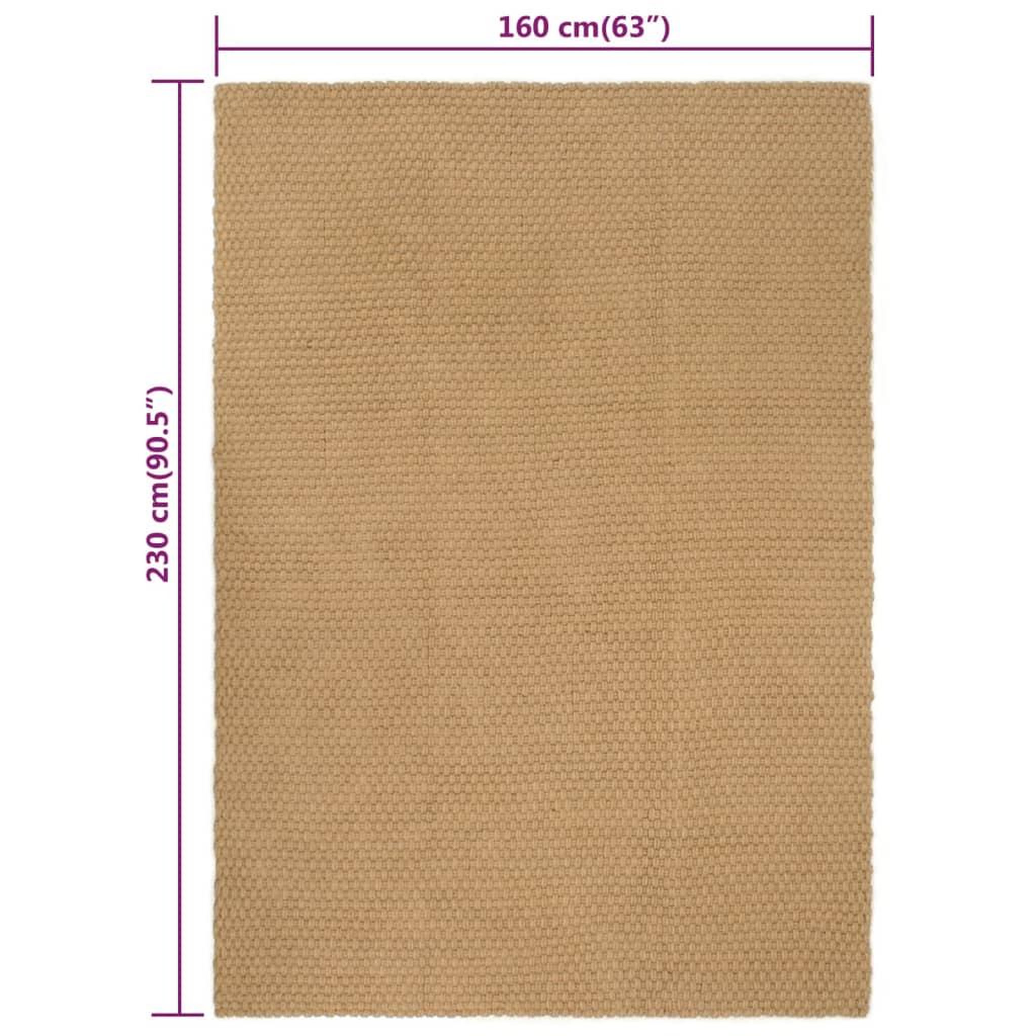 Voir la diapositive 6 : VIDAXL Tapis rectangulaire Naturel 160x230 cm Jute
