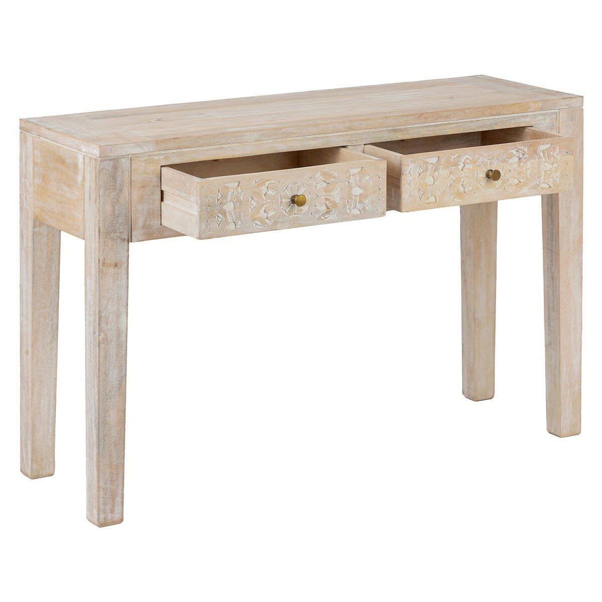 ATMOSPHERA Console 2 Tiroirs  Shirel  120cm Naturel