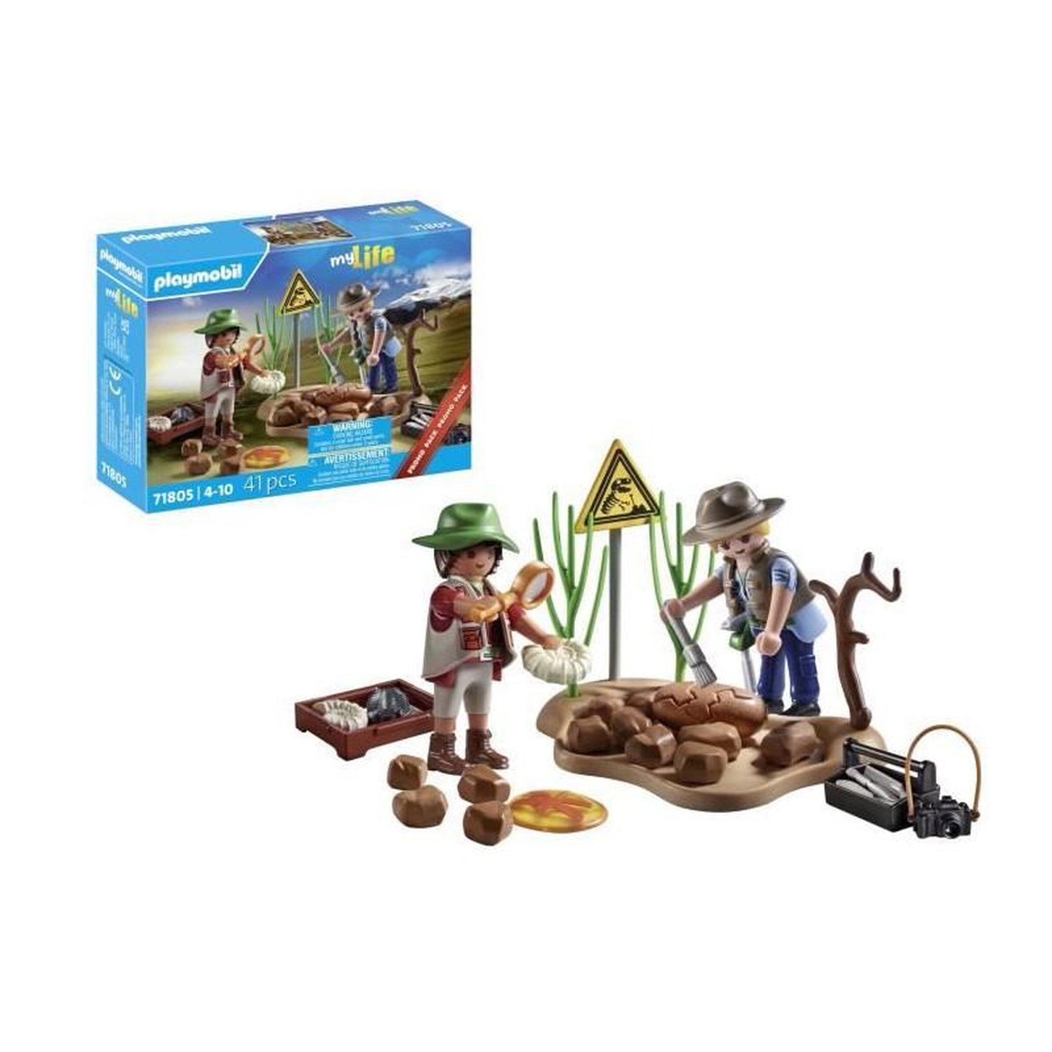 Voir la diapositive 4 : PLAYMOBIL 71805 - My life Chercheurs et site paléontologique avec fossiles