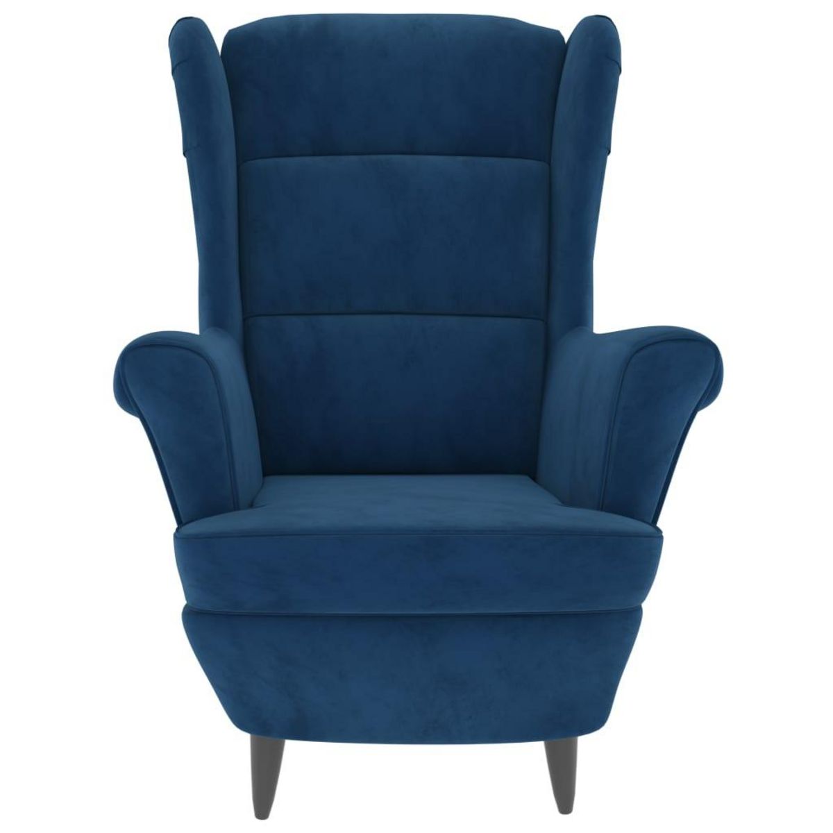 VIDAXL Fauteuil bleu velours