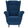 Voir la diapositive 3 : VIDAXL Fauteuil bleu velours