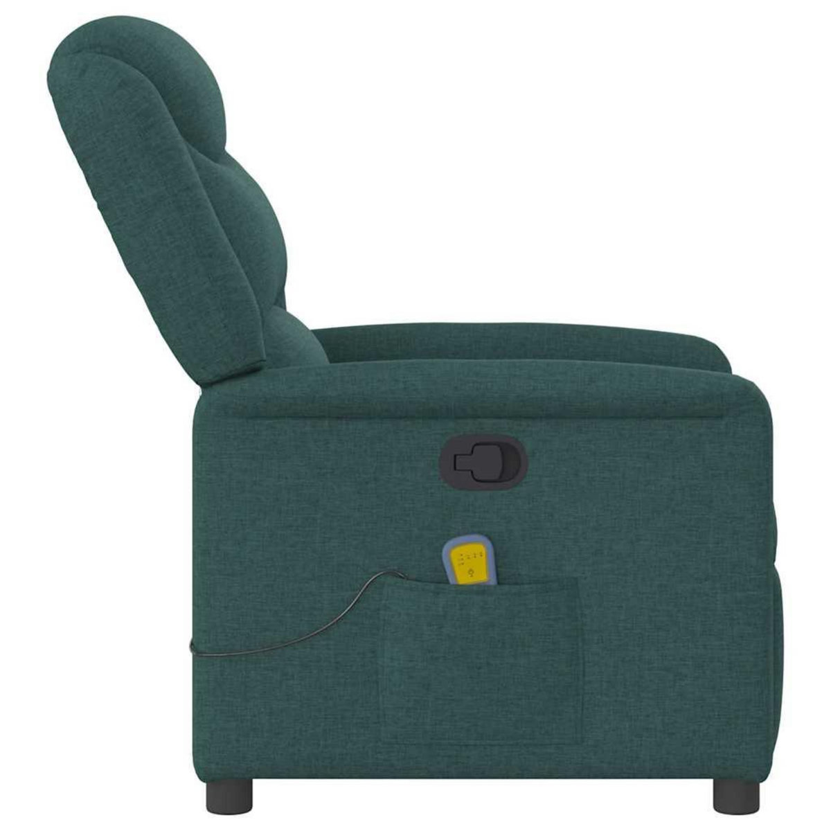 VIDAXL Fauteuil de massage inclinable Vert fonce Tissu
