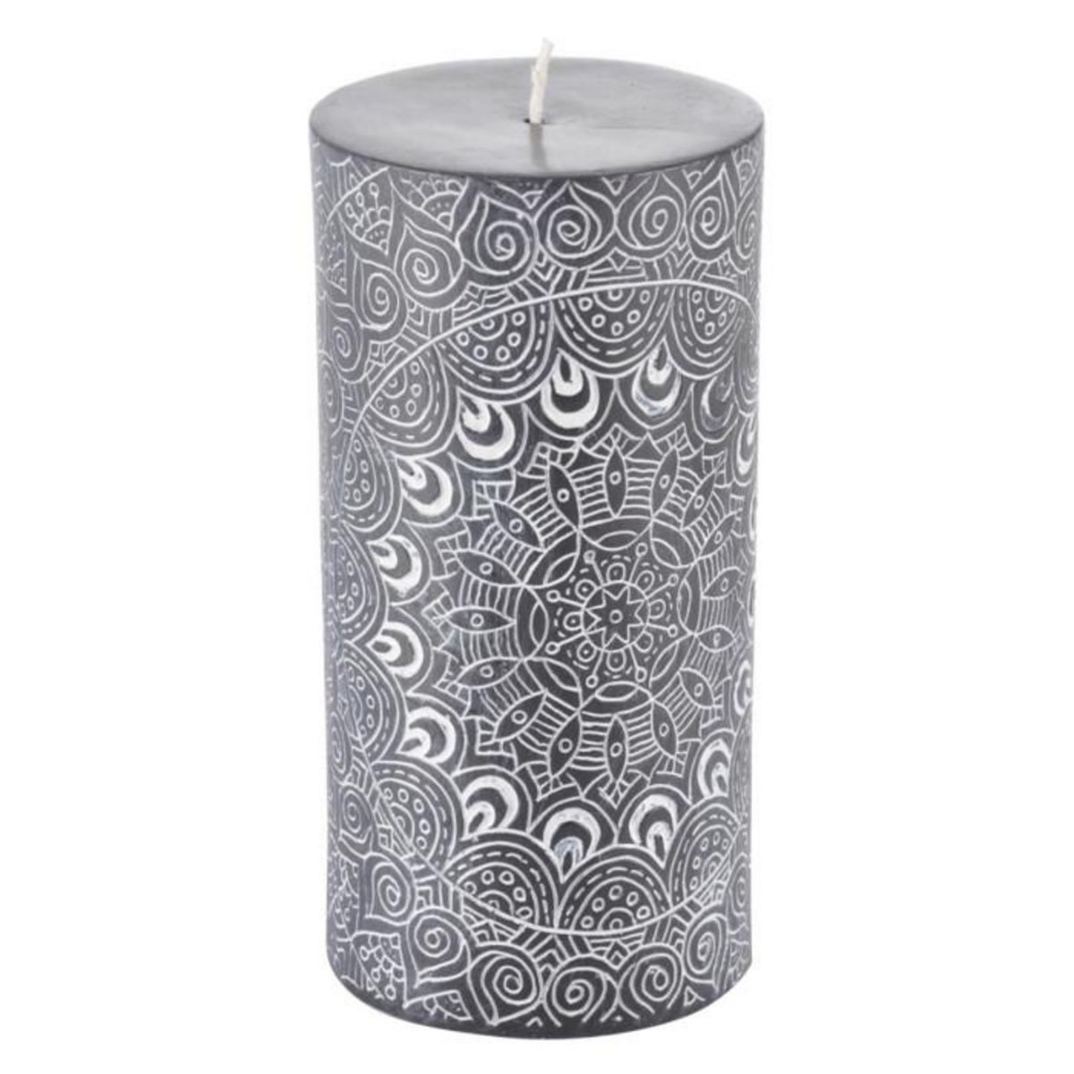 Paris Prix Bougie Pilier Mandala  Graphic Ethnic  14cm Noir