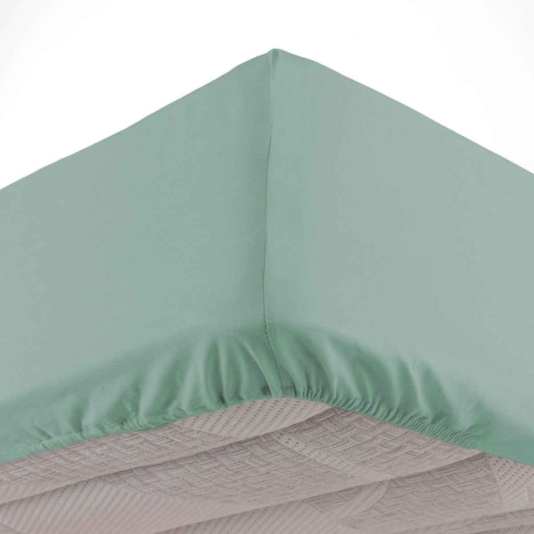 Voir la diapositive 2 : Douceur d'Intérieur Drap housse en coton  biolina  160x200cm sauge