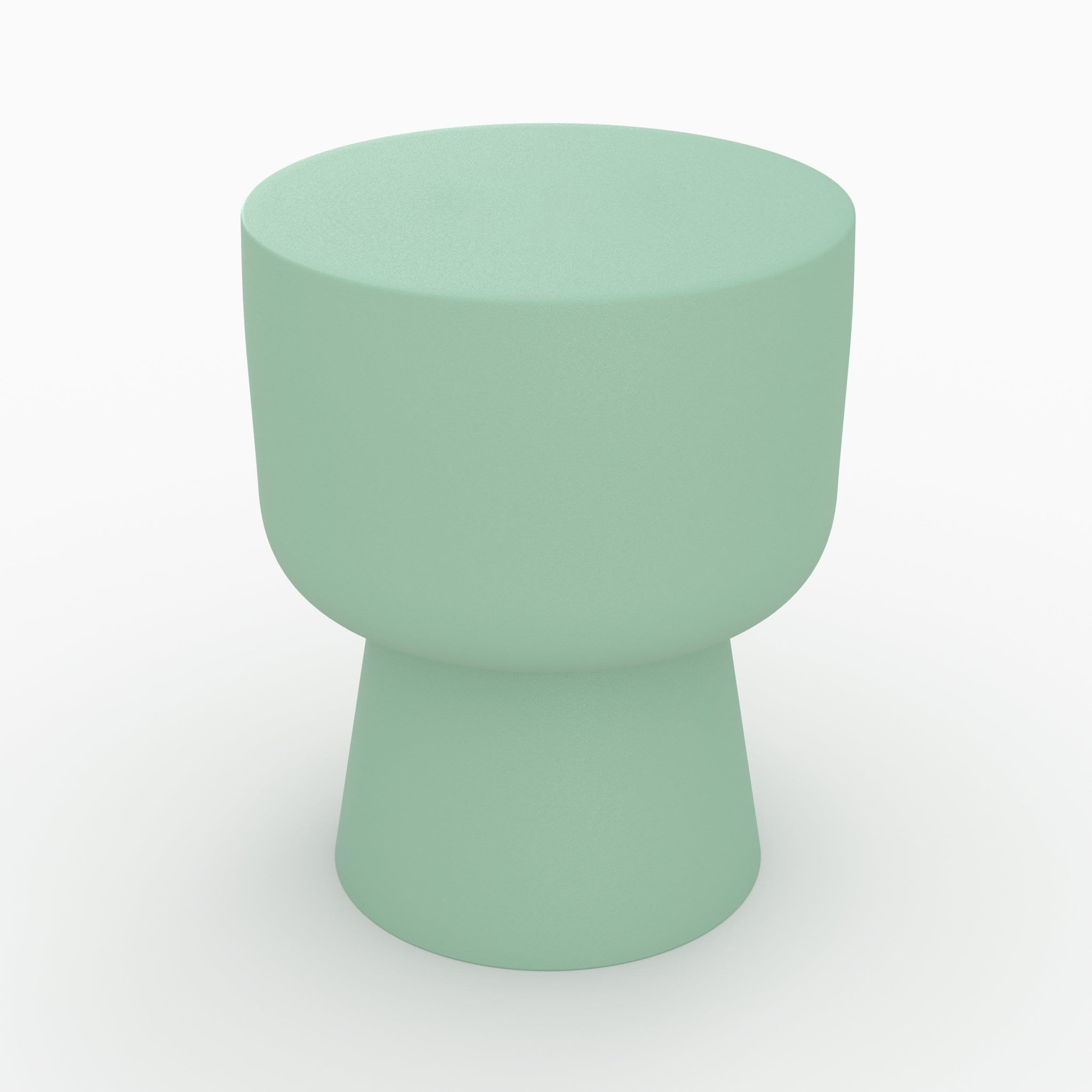 Voir la diapositive 3 : MAISON PAVANE Table d'appoint ronde en métal vert d34 cm-prisca