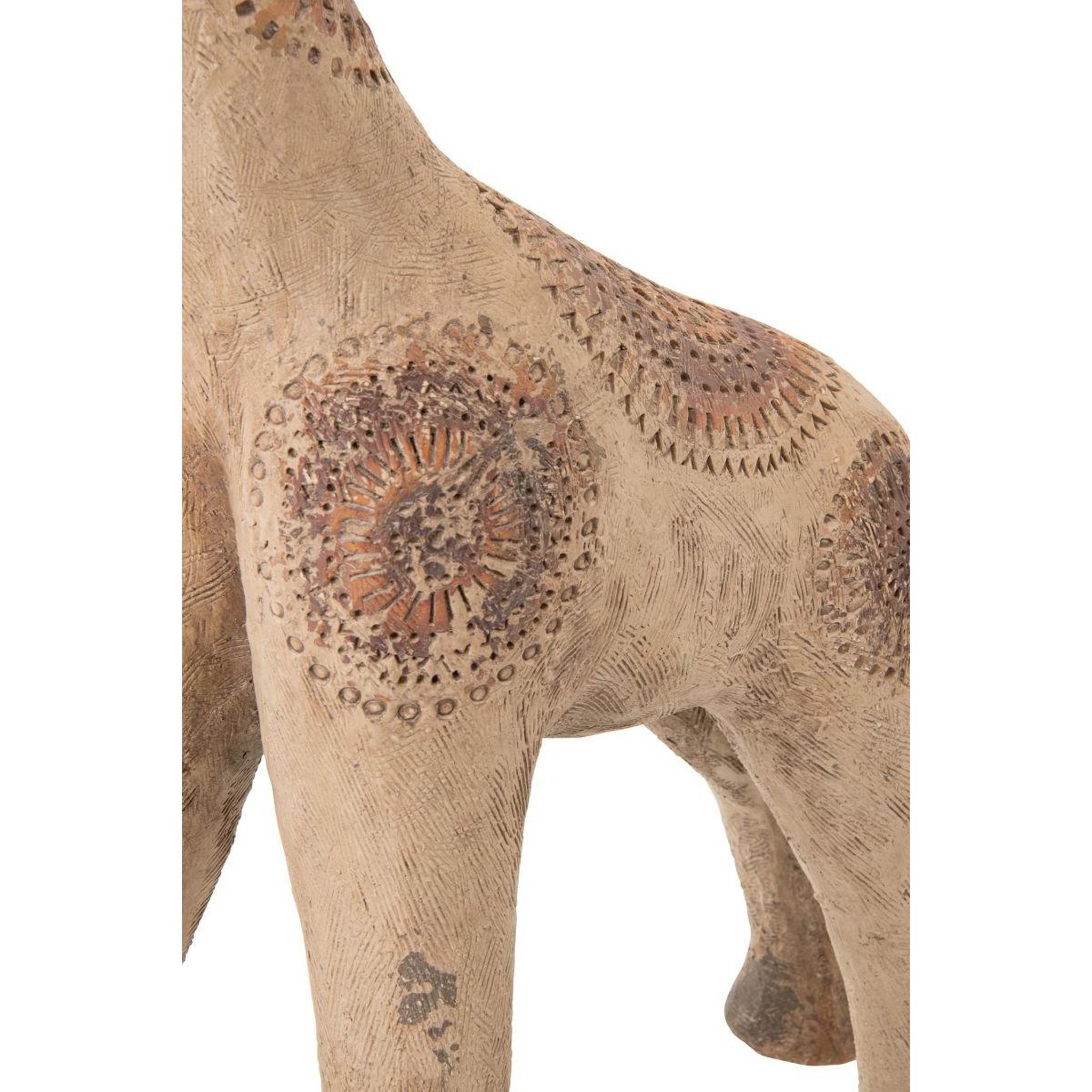 Voir la diapositive 5 : J-LINE Statue girafe extérieur  antik  90cm multicolore