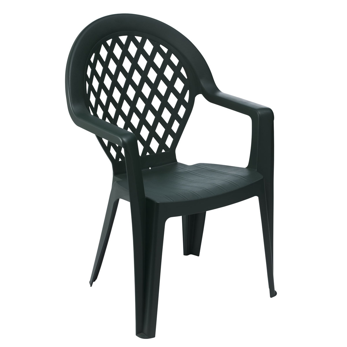 GROSFILLEX Fauteuil de jardin empilable résine MADISON anthracite