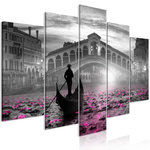 Paris Prix Tableau Imprimé 5 Panneaux  Magic Venice Wide Grey. Coloris disponibles : Multicolore