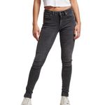 SUPERDRY Jean Skinny  Femme Superdry Mid Rise   W24. Coloris disponibles : Noir