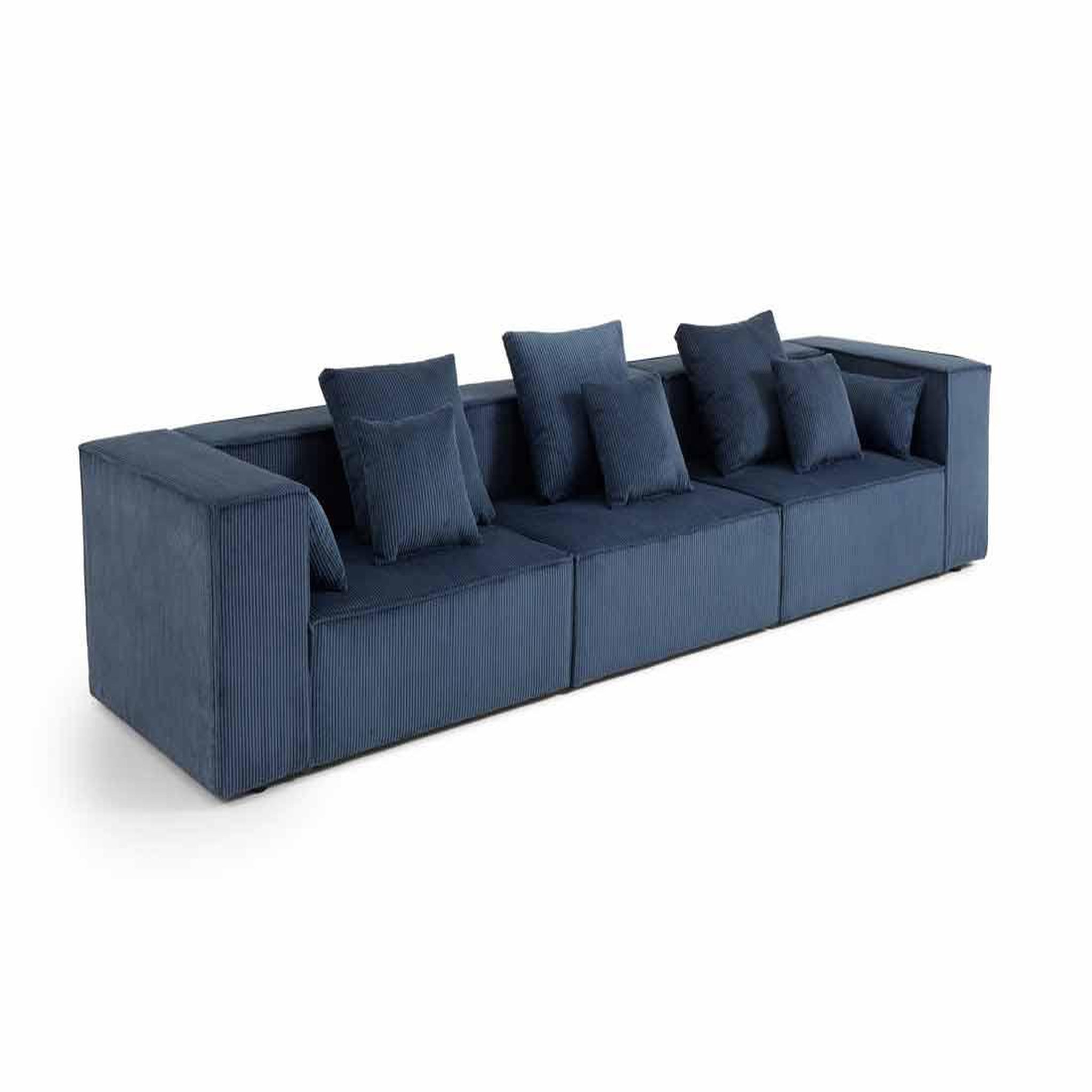 Voir la diapositive 2 : BEST MOBILIER Colombine - canapé modulable droit - 3 places - en velours côtelé