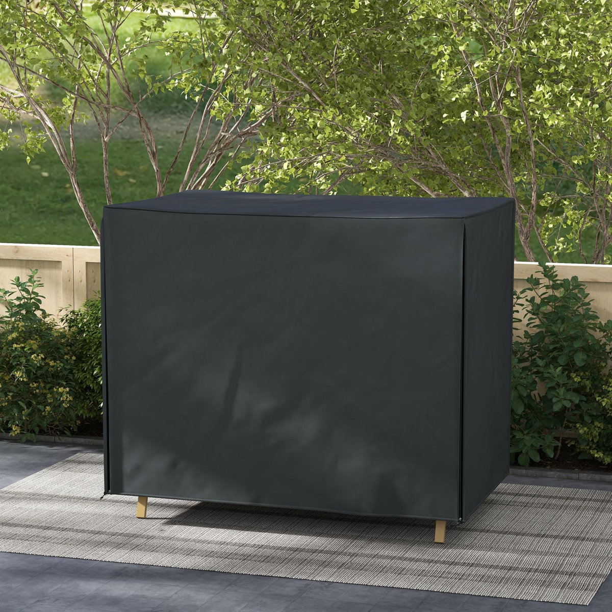 OUTSUNNY Housse de protection balancelle de jardin 3 places - imperméable, anti-UV, zip - dim. 2,20L x 1,25l x 1,72H m - noir