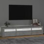 Voir la diapositive 3 : VIDAXL Meuble TV avec lumieres LED Gris beton 195x35x40 cm