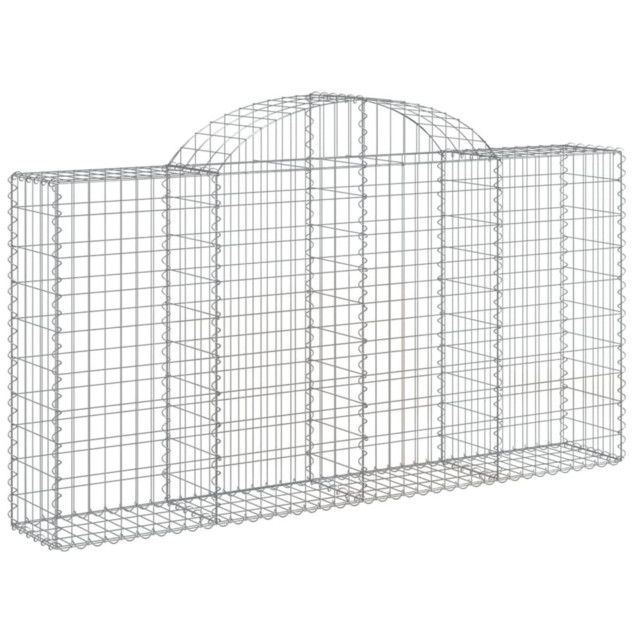 Voir la diapositive 3 : VIDAXL Paniers a gabions arques 15 pcs 200x30x100/120 cm Fer galvanise