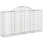 Voir la diapositive 3 : VIDAXL Paniers a gabions arques 15 pcs 200x30x100/120 cm Fer galvanise