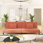 Voir la diapositive 1 : VIDAXL Canape-lit a 2 places avec deux oreillers Rose Velours