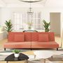 Voir la diapositive 1 : VIDAXL Canape-lit a 2 places avec deux oreillers Rose Velours