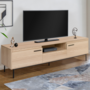 Voir la diapositive 2 : ID MARKET Meuble TV 180 cm SEATTLE avec rangements design industriel