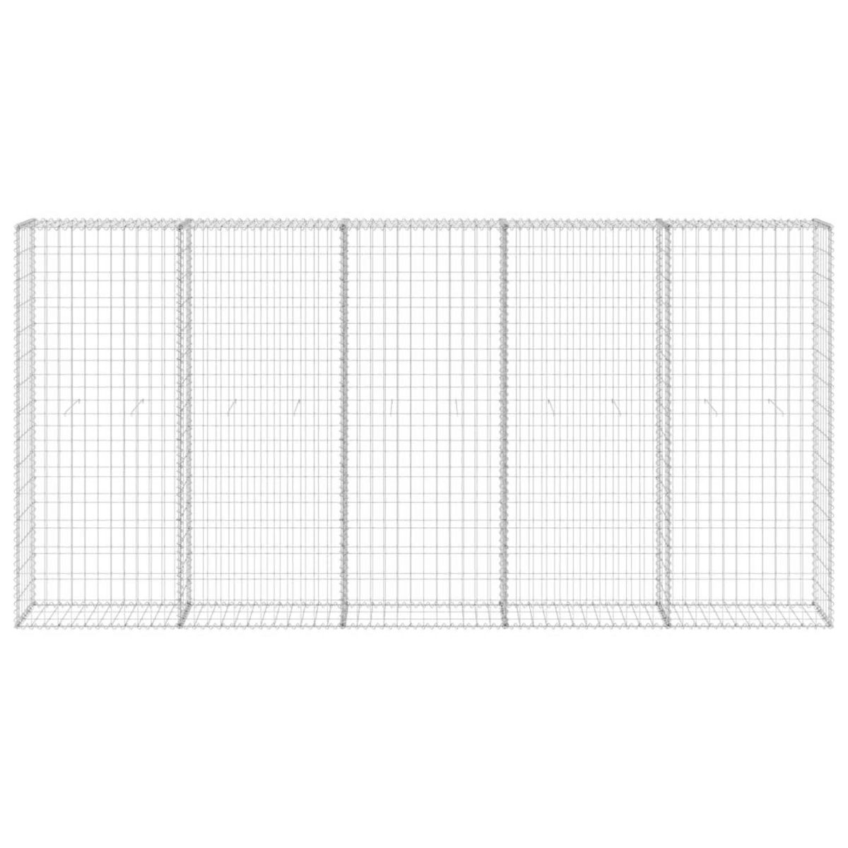 VIDAXL Mur en gabion avec couvercles Acier galvanise 300x30x150 cm