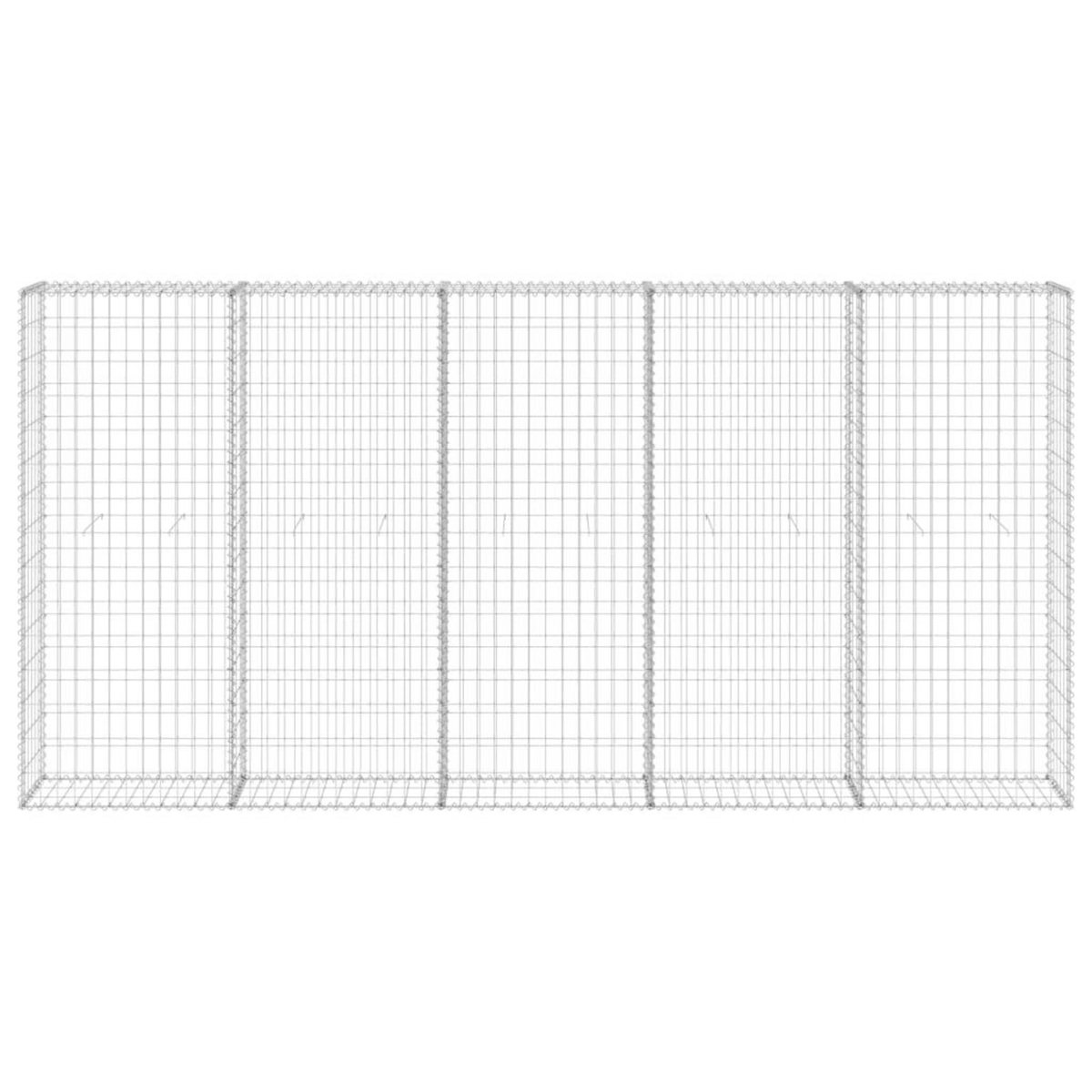 VIDAXL Mur en gabion avec couvercles Acier galvanise 300x30x150 cm