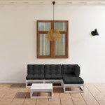 VIDAXL Salon de jardin 5 pcs avec coussins Bois de pin massif