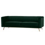 Voir la diapositive 6 : Rendez vous déco Canapé 3 places en velours vert foncé - Gatsby