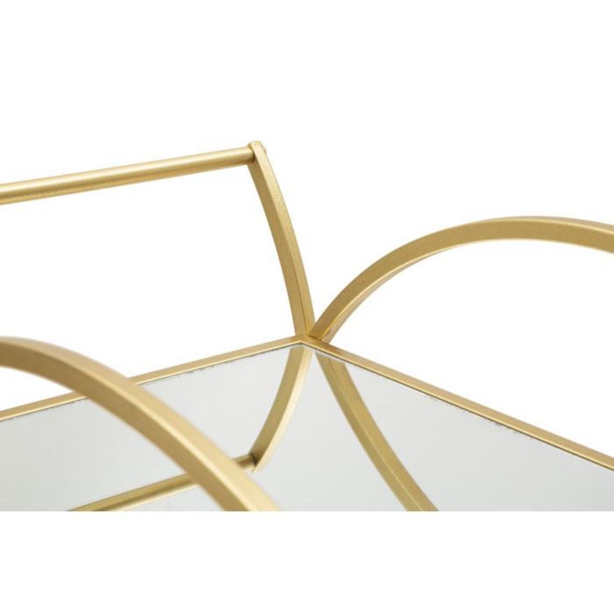 Paris Prix Desserte de Cuisine Ronde 2 Niveaux  Alma  78cm Or