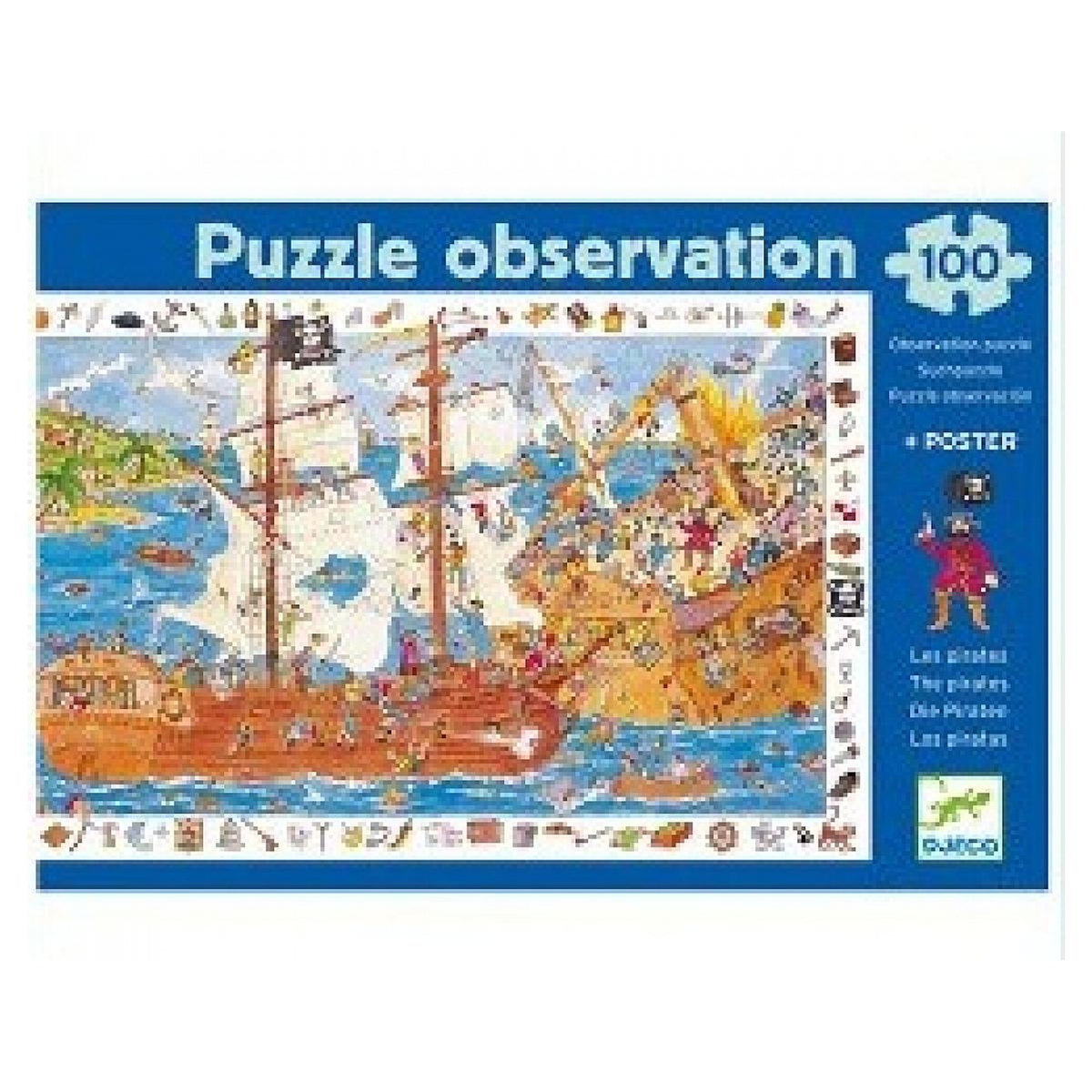 Djeco Puzzle Observation 100p Les Pirates
