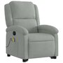 Voir la diapositive 4 : VIDAXL Fauteuil de massage inclinable Gris clair Velours
