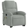 Voir la diapositive 4 : VIDAXL Fauteuil de massage inclinable Gris clair Velours