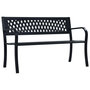 Voir la diapositive 1 : VIDAXL Banc de jardin 125 cm Noir Acier